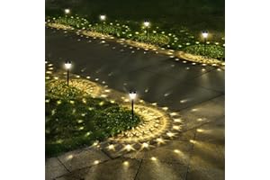 iTbxzzy Super Bright Solar Lights Outdoor Garden 6 Pack, Dusk to Dawn Up to 14 Hours Solar Outdoor Path Garden Lights Auto On/Off