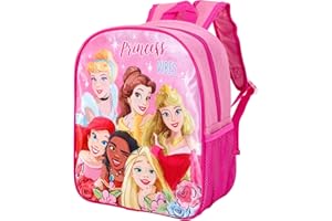 TDL Disney Princess Backpack Kids Premium Rucksack Girls Character Back To School Carry Bag With Adjustable Shoulder Straps