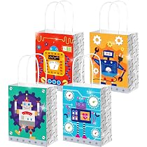 Baker Ross AW653 Kit de máscaras de espuma para robot – Paquete de 4, máscaras de robot de colores surtidos para que los niños usen en fiestas y vestirse