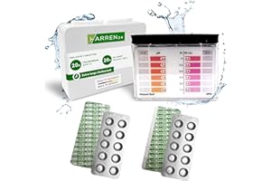 harren24 Pool Tester pH und Chlor inkl. 40 Pool Testtabletten Chlor und pH-Wert (20 Phenol Red Tabletten + 20 DPD1 Tabletten), Pool Wassertester, Pooltester, PH Tester, Pool Zubehör (40)
