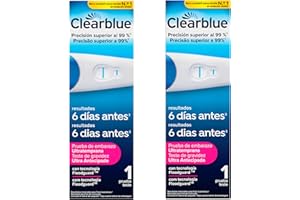 Clearblue Test de Embarazo Analógico - Detección Ultratemprana - Hasta 6 días antes - Resultados en Minutos - Precisión Superior al 99% - Fácil y Cómodo de Usar (Pack de 2)