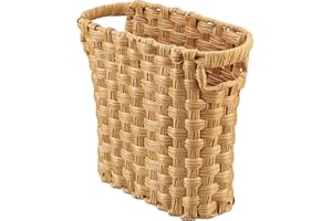 NiOffice Papierkorb Aufbewahrung Geflochten – Robuster Papiermülleimer mit Henkeln, Kompakter Mülleimer für Büro & Zuhause, Dekorativer geflochtener korb für Abfall & Aufbewahrung (Beige)