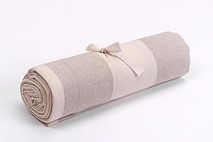 HomeLife Copridivano in Cotone (260X280) Made in Italy - Elegante e Versatile Telo Copritutto Multiuso per Divano o Copriletto Matrimoniale Estivo Leggero Beige