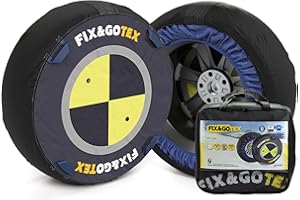 SNOVIT FIX&GO TEX Talla J - Cadena de nieve textil. Turismo, SUV, 4X4 y furgoneta. Certificación ÖNORM EN-16662-1. Set 2 Uds.