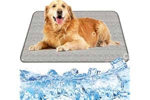 DAWUMIN Tappetino Refrigerante Cane, Tappeto Refrigerante per C-ani, Cuccia Estiva per Cani, Tappetino Rinfrescante Lavabili per Gatti, Tappeto Refrigerante per Cani, Gatti, Animali Domestici (grigio, XL)