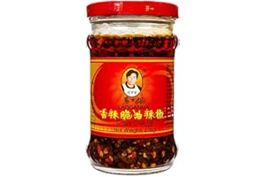 Lao Gan Ma Crispy Chilli Oil (210g) | Laoganma Spicy Chili Crisp Hot Sauce Jar - Savoury Crunchy Texture | Versatile Chilli Condiment - Ideal for Noodles, Dipping, Stir Fry | Gastro Group ® (1 x 210g)