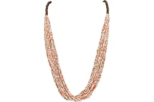 Bocar Long Multiple Row Handmade Beaded Statement Necklace with Gift Box (NK-10407)