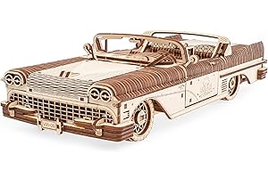 UGEARS 70073 marzenie Cabriolet samochód zestaw modelarski z drewna, beżowy