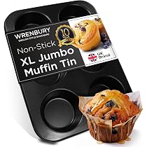 QIQEE 300 Pirottini Per Muffin Formato Jumbo: Marroni, Uso Alimentare, Resistenti Al Calore (fino A 220°C)