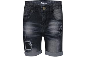 A2Z 4 Kids Boys Ripped Denim Shorts Comfort Stretch Skinny Jeans Pants Trousers Lightweight Trendy Summer Boys Ages 5-13 Years