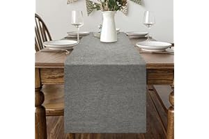 ARVOV Tischläufer Frühling Modern, Abwaschbar, Leinenoptik, Wasserabweisend für Esszimmer Party Urlaub Dekoration (Grau, 40 x 140 cm)