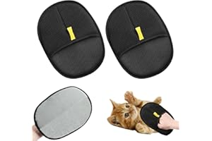 Huiyuenuo 2 Stück Fellmagnet Handschuh, Fell Magnet, Katzen/Hunde Handschuhe Fellpflege, Fell Magnet Static Removal Gloves for Pet Hair, Für Verwendet Reinigung Haarentfernung und Schönheitszwecke.