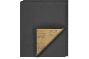 MAXMAN Sandpaper Sheets, 320 Grit Wet Dry Sandpaper Abrasive 9 x 11 Inch Silicon Carbide Arbitrary Shape Cropping for Metal Sanding and Automotive Polishing, Anti-Clogging 20 -Sheet