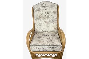 Gilda Replacement Conservatory Cane Furniture DELUXE PIPED - HUMP TOP CHAIR/SOFA/SUITE CUSHIONS (Including Covers and Fillings) for Conservatory Furniture-Wicker,Rattan (Hanging Basket)