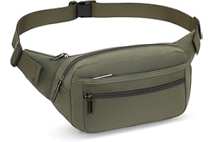 GERIINEER Bumbag Fanny Pack for Women Men Waterproof Waist Pack with 5 Zipped Pockets Bum Waist Bag for Dog Walking Climbing Hiking Travel Outdoor Sport