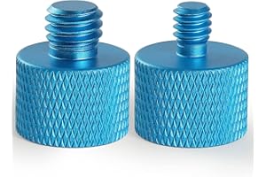 Frgyee Adaptador de Tornillo de Micrófono Rosca de Adaptador de 5/8 a 1/4 y Adaptador de 5/8 a 3/8 para Soporte de Micrófono de Trípode y Adaptador de Cámara(Blue)