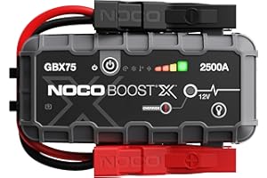 NOCO Boost X GBX75 2500A 12V UltraSafe litowy urządzenie rozruchowe, booster do akumulatora I kable rozruchowe do 8,5-litrowych silników benzynowych i 6,5-litrowych silników wysokoprężnych