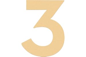 HASWARE Numero civico 7,5 cm, lettere autoadesive, numeri per porta dell'appartamento, targa per indirizzo stradale, decorazione per la casa, in acrilico (3, dorato)