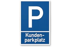 ‎KOMMA SECURITY Komma Security Parkplatz Kunden Schild - Kundenparkplatz 20 x 30 cm Hinweisschild Privatparkplatz - nur Kunden Parkplatzschild Reserviert - Parkplatz freihalten Stellplatz Kunden