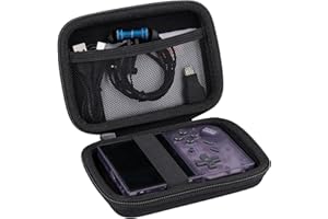 Khanka Custodia Rigida per Console di Gioco Portatile retrò RG28XX, RG35XX Plus / RG35XX, RG35XX H Linux, Custodia Protettiva con 1 Adattatore HDMI, 1 Proteggi Schermo
