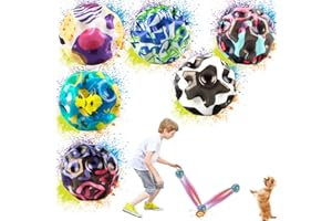 WDJLNZB 6 PCS Astro Jump Ball, Rubber Bounce Ball 7cm, Moon Balls for Kids, High Bounce Hole Ball, Space Theme Bouncy Balls, Sport Training Ball for Indoor Outdoor Play