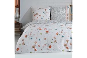 ‎BUYMAX Buymax® Bettwäsche 200x220 100% Baumwolle 3-Teilig Bettbezug - Bettwäsche-Sets 200 x 220cm mit 2 mal Kissenbezüge 80x80cm, ÖKO-TEX Renforcé-Bettdeckenbezug Set mit Reißverschluss