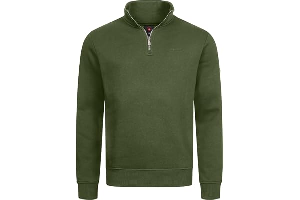 Höhenhorn Troiberg herrtröja 1/4 dragkedja sweatshirt troyer med krage, blå, 3XL, blå, 3X-Large