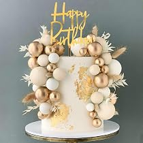 42-teilige Boho Tortendeko – Kugeln, Getrocknete Blumen, Für Geburtstag & Hochzeit