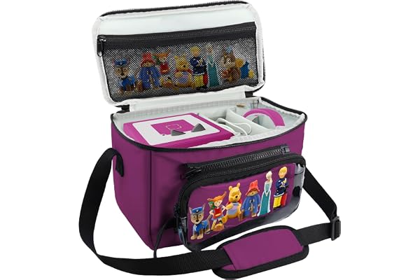 Annmore Sac de Rangement pour Toniebox 2 et 1, Housse de Transport pour FABA Conteur d'histoire, Mallette de Transport pour Tonies Figurines, Violet