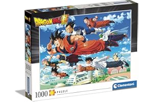 Clementoni Dragon Ball 1000pzs Does Not Apply Dragonball 1000 pièces, Personnage, Dessin animé, Puzzle Super héros, Divertissement pour Adulte-fabriqué en Italie, 39671, Multicolore, Medium