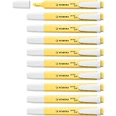STABILO - marker - swing cool Pastel | Pack of 10, Creamy Yellow
