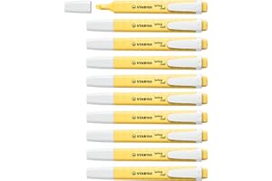 Zakreślacz - STABILO swing cool Pastel pudełko 10 sztuk - kolor: pastelowy żółty