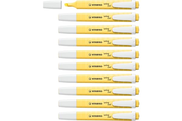 STABILO swing cool Pastel - Surligneur - Lot x 10 - Crème de jaune