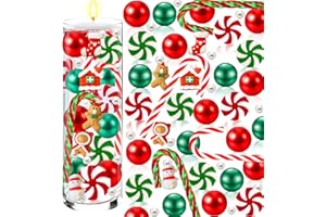 MARYPATY 8071 Pcs Remplissage Vase Noël Perles Flottantes Noel Vase Flocon de Neige Décoration de Noël Table Sapin de Noel Bonbons Gants Noel Rouge Cadeau d'anniversaire de Fete
