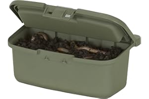 Frabill Belt Bait Storage Box | Convenient Easy to Reach Bait Storage | Clips on Belt | Capacity 20 Ounces