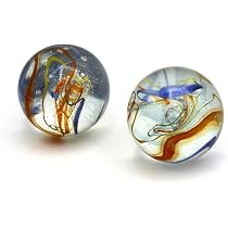 2 Billes Mercure En Verre - 43 Mm - Billes Baleines Pour Collection Ou Jeu