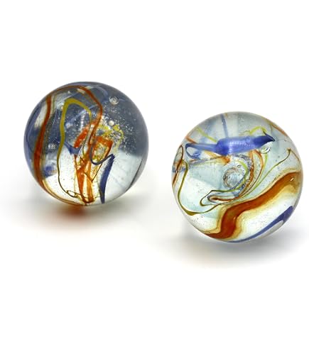 MaRécréation - 2 Baleines IGUANE 43 mm Bille en verre - Jeux