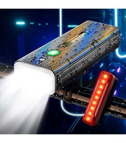 Luces Y Bocina Para Bicicleta ENGWE - Recargable USB 1200 MAh - Impermeable - 3 Modos De Luz - Más Seguridad