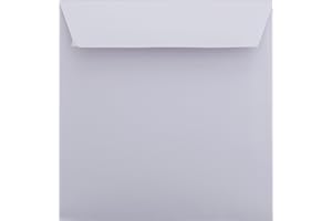 ‎PAPER24 25 quadratische Briefumschläge 155x155 Weiß, haftklebend, 120 g/qm, Umschläge 155 x 155 mm Ideal für Hochzeitskarten im Format 148x148 mm