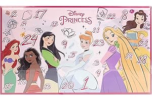 LIP SMACKER Markwins Princess 24 Days of Adventure Advent Calendar, Calendario Dell'Avvento con Prodotti di Makeup delle Principesse, Divertente Kit Makeup, Accessori Colorati, Giocattoli e Regali per Bambini