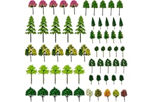 Cayway 60 Pz Árboles en Miniatura Árboles de Plástico Modelo de Árbol Diorama Árboles Maquetas Plástico Árboles Miniatura Decorativos para DIY Paisaje