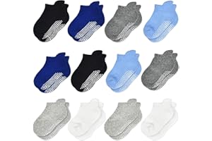 HYCLES Calzini Antiscivolo Bambino Estive 1-7 Anni - Calzini Corti Bambino Bambina Calze Neonato 0-3-6-9 Mesi