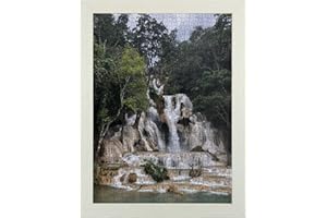 WALLAZZ Cornice puzzle 2000 pezzi da parete Made in Italy | Cornice foto in legno per quadri camera da letto, poster da parete, portafoto e stampe. Cornice a giorno 75,4x98,4, colore bianco