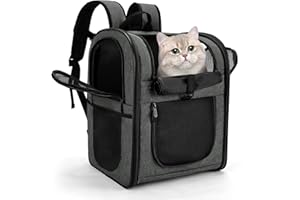 Apollo Walker Pet Carrier Backpack for Large/Small Cats and Dogs, Puppies, Safety Features and Cushion Back Support | for Travel, Hiking, Outdoor Use (Gray)