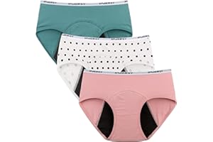 INNERSY Mutande Mestruali Ragazza Cotone Mutandine Ciclo Mestruale per Adolescenti 10-16 Anni Pacco da 3