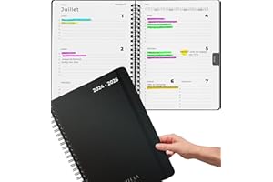 MILULA STUDIOS Agenda 2024/2025 - Agenda 2024/2025 Semainier A4 au Design Simple - Planner 2024/2025 qui Inspire la Productivité