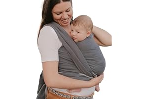 NEOBULLE NéoBulle - Écharpe Sergé Brisé - Porte-Bébés Physiologique - Léger et Confortable, en Coton Bio - 100% Fabriqué en France - De 0 à 3-4 Ans - Anthracite, 4,60 m