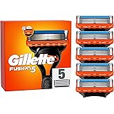 Gillette Fusion 5 Cuchillas de Afeitar Hombre, Paquete de 5 Cuchillas de Recambio (el embalaje puede variar)