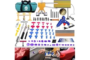 Randalfy DIY Paintless Ausbeulwerkzeug Dent Repair Kit 89er Dellen Reparaturset Dent Puller Gleithammer für Auto Hagelschaden Dent & Ding Remover