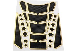 Mtsooning 3D Gas Fuel Tank Pad Protector Sticker Decal for Honda Yamaha Suzuki Kawasaki Golden